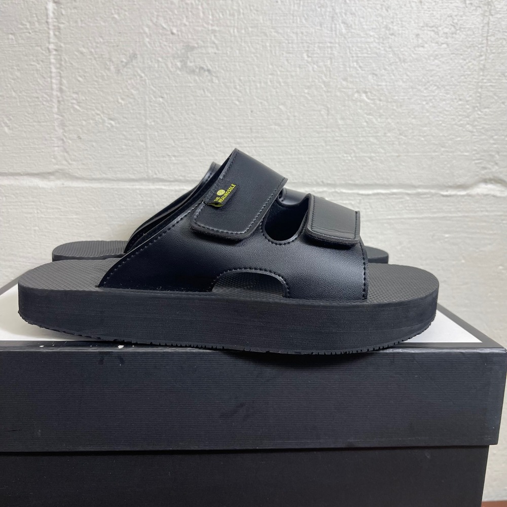 THE HEALING SOLE Emerson Sandals Orthopedic Plantar Fasciitis Black Men's 9.5